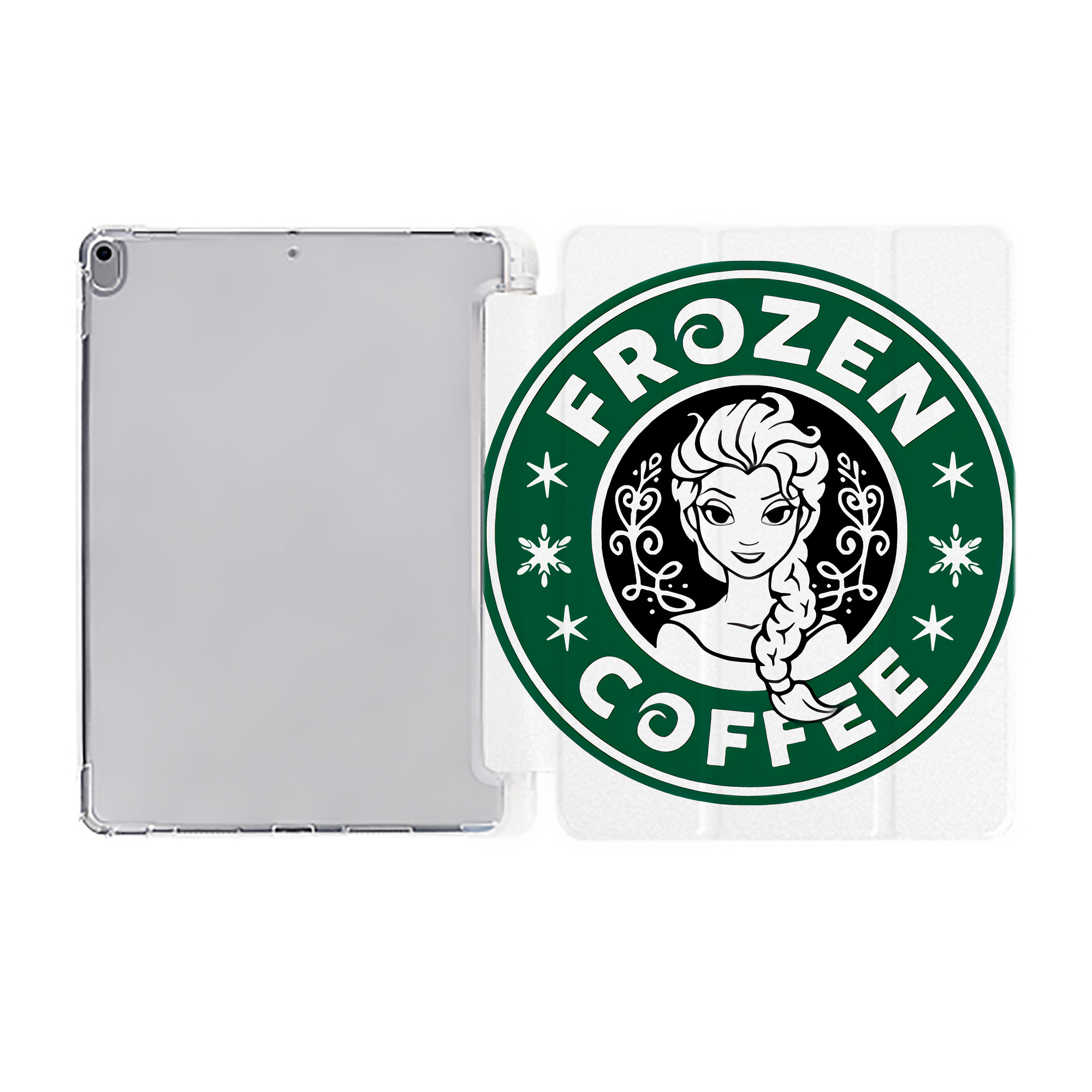 （画像用） アナと雪の女王 アンナ エルサ Frozen Anna Elsa IPad ケース ペン収納付き 三つ折りスタンド PUレザー×シリコン 対応機種9.5/10.5/10.9インチ